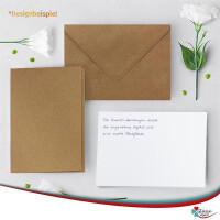 400 Karten Einleger Briefumschläge Set - Umschläge DIN C6 + blanko Klappkarten DIN A6 + Einleger - Umschläge mit Karten in Natur Kraftpapier Braun - Selber basteln Einladungskarten Weihnachtskarten