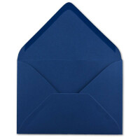 25 DIN B6 Briefumschläge Nachtblau - 12,5 x 17,5 cm - 80 g/m² Nassklebung Post-Umschläge ohne Fenster für Einladungen - Serie Colours-4-you