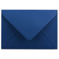 25 DIN B6 Briefumschläge Nachtblau - 12,5 x 17,5 cm - 80 g/m² Nassklebung Post-Umschläge ohne Fenster für Einladungen - Serie Colours-4-you