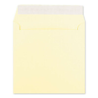 500 Quadratische Brief-Umschläge Vanille (Creme) - 15,5 x 15,5 cm - 120 g/m² Haftklebung stabile Kuverts ohne Fenster  -  von Ihrem Glüxx-Agent