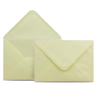 500 Briefumschläge DIN C6 Hellgelb Gelb - 11,4 x 16,2 cm - Kuverts mit 100 g/m² Nassklebung spitze Klappe - Umschläge ohne Fenster - Colours-4-you