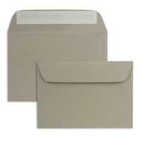 25 DIN C6 Brief-Umschläge Hell-Grau - 11,4 x 16,2 cm - 90 Gramm Haftklebung Standard Brief-Kuverts für Taufe & Einladungen von Ihrem Glüxx-Agent