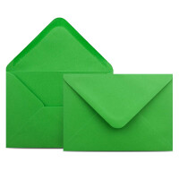 25 Briefumschläge DIN C6 Grün - 11,4 x 16,2 cm - Kuverts mit 100 g/m² Nassklebung spitze Klappe - Umschläge ohne Fenster - Colours-4-you