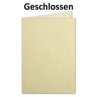 25x ÖKO Faltkarte aus Graspapier DIN A6 - 10,5 x 14,8 cm -  Recycling Papier 280 g/m² - Umwelt Bastelpapier für Einladungen und Grußkarten - Glüxx Agent