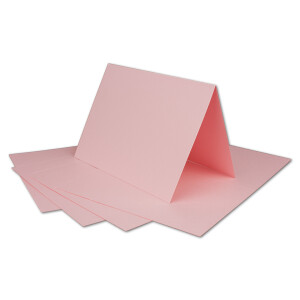 25 DIN A6 Faltkarten Rosa - Karten zum selbstgestalten 14,8 x 21 cm - Klappkarten mit 160 g/m² - Colours-4-you von Glüxx Agent