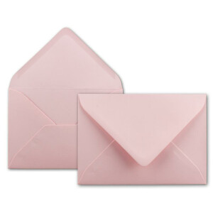 25 DIN B6 Briefumschläge Rosa - 12,5 x 17,5 cm - 80 g/m² Nassklebung Post-Umschläge ohne Fenster für Einladungen - Serie Colours-4-you