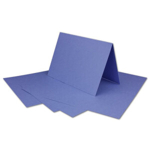 25 DIN A6 Faltkarten Lila ( Violett ) - Karten zum selbstgestalten 14,8 x 21 cm - Klappkarten mit 160 g/m² - Colours-4-you von Glüxx Agent