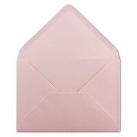 50 DIN B6 Briefumschläge Rosa - 12,5 x 17,5 cm - 80 g/m² Nassklebung Post-Umschläge ohne Fenster für Einladungen - Serie Colours-4-you