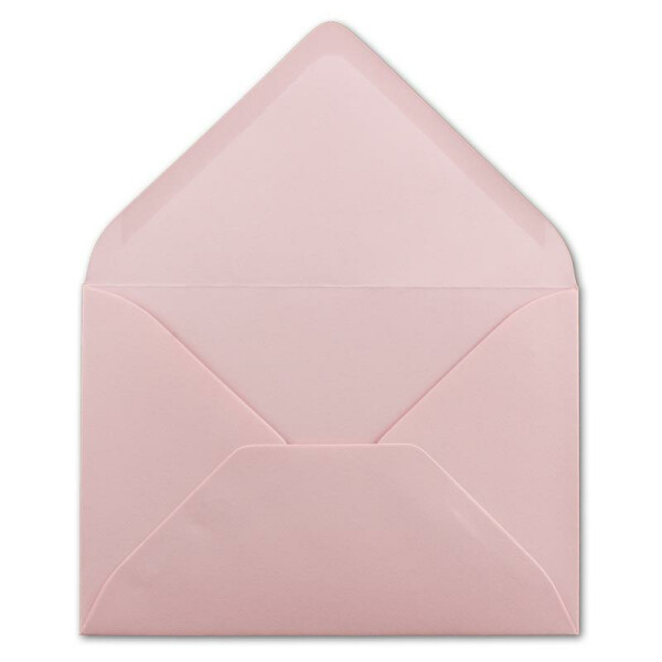100 DIN B6 Briefumschläge Rosa - 12,5 x 17,5 cm - 80 g/m² Nassklebung Post-Umschläge ohne Fenster für Einladungen - Serie Colours-4-you