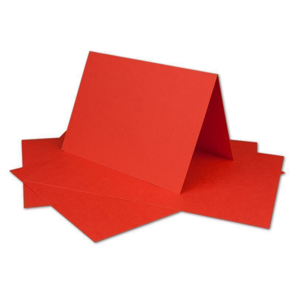 250 DIN A6 Faltkarten Rot - Karten zum selbstgestalten 14,8 x 21 cm - Klappkarten mit 160 g/m² - Colours-4-you von Glüxx Agent
