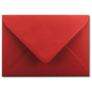 25 DIN B6 Briefumschläge Rosenrot - 12,5 x 17,5 cm - 80 g/m² Nassklebung Post-Umschläge ohne Fenster für Einladungen - Serie Colours-4-you