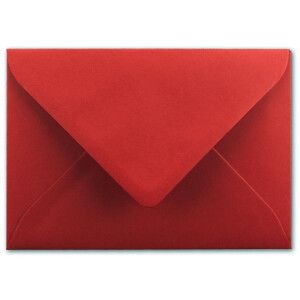 25 DIN B6 Briefumschläge Rosenrot - 12,5 x 17,5 cm - 80 g/m² Nassklebung Post-Umschläge ohne Fenster für Einladungen - Serie Colours-4-you