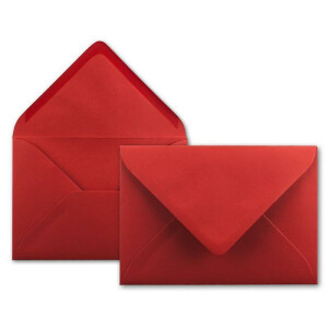 25 DIN B6 Briefumschläge Rosenrot - 12,5 x 17,5 cm - 80 g/m² Nassklebung Post-Umschläge ohne Fenster für Einladungen - Serie Colours-4-you