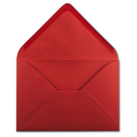 25 DIN B6 Briefumschläge Rosenrot - 12,5 x 17,5 cm - 80 g/m² Nassklebung Post-Umschläge ohne Fenster für Einladungen - Serie Colours-4-you