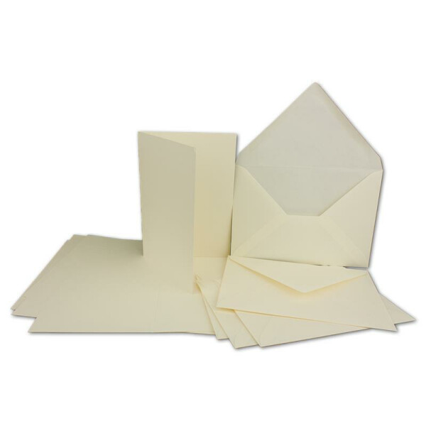Umschläge ohne Fenster 75 Briefumschläge DIN C6 Creme 11,4 x 16,2 cm Kuvert mit 100 g/m² Nassklebung spitze Klappe Colours-4-you 