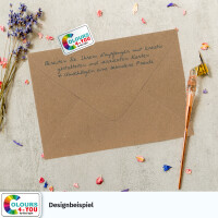 100 Briefumschläge DIN C6 Kraftpapier Braun - 11,4 x 16,2 cm - Kuverts mit 120 g/m² Nassklebung spitze Klappe - Umschläge ohne Fenster - Colours-4-you