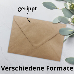 Briefumschl&auml;ge Kraftpapier gerippt 100...