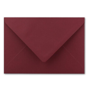 25 DIN B6 Briefumschläge Weihnachtsrot - 12,5 x 17,5 cm - 80 g/m² Nassklebung Post-Umschläge ohne Fenster für Einladungen - Serie Colours-4-you