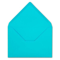 300  DIN C6 Briefumschläge Türkis - 11,4 x 16,2 cm - 120 g/m² Nassklebung Brief-Hüllen ohne Fenster für Einladungen  von Ihrem Glüxx-Agent