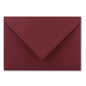 50 DIN B6 Briefumschläge Weihnachtsrot - 12,5 x 17,5 cm - 80 g/m² Nassklebung Post-Umschläge ohne Fenster für Einladungen - Serie Colours-4-you