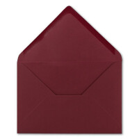 75 DIN B6 Briefumschläge Weihnachtsrot - 12,5 x 17,5 cm - 80 g/m² Nassklebung Post-Umschläge ohne Fenster für Einladungen - Serie Colours-4-you