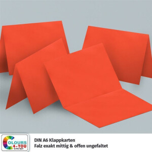 400 Klappkarten mit Umschlägen Set Rot - DIN A6 Blanko Doppelkarten 14,8 x 21 cm (160 g/m²) - DIN C6 Umschlag 11,4 x 16,2 cm (100 g/m²) Nassklebung -  Grußkarten Einladungskarten Hochzeit