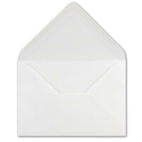 1000 DIN B6 Briefumschläge Weiß mit weißem Seidenfutter - 12,5 x 17,6 cm - 100 g/m² Nassklebung gerippte Umschläge ohne Fenster von Ihrem Glüxx-Agent