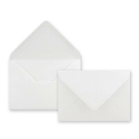 1000 DIN B6 Briefumschläge Weiß mit weißem Seidenfutter - 12,5 x 17,6 cm - 100 g/m² Nassklebung gerippte Umschläge ohne Fenster von Ihrem Glüxx-Agent