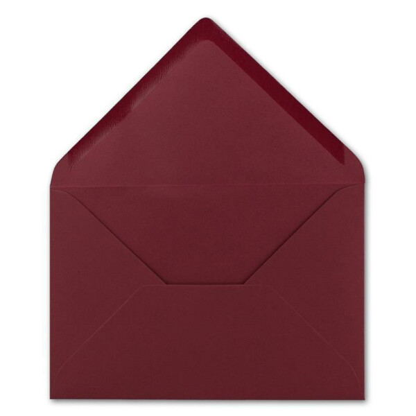 150 DIN B6 Briefumschläge Weihnachtsrot - 12,5 x 17,5 cm - 80 g/m² Nassklebung Post-Umschläge ohne Fenster für Einladungen - Serie Colours-4-you
