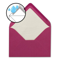 75 DIN B6 Briefumschläge Pink mit weißem Seidenfutter - 12,5 x 17,6 cm - 110 g/m² Nassklebung Matt ohne Fenster von Ihrem Glüxx-Agent