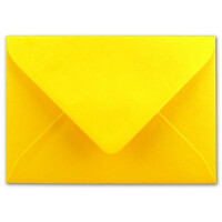 25 DIN B6 Briefumschläge Honiggelb - 12,5 x 17,5 cm - 80 g/m² Nassklebung Post-Umschläge ohne Fenster für Einladungen - Serie Colours-4-you
