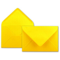 25 DIN B6 Briefumschläge Honiggelb - 12,5 x 17,5 cm - 80 g/m² Nassklebung Post-Umschläge ohne Fenster für Einladungen - Serie Colours-4-you