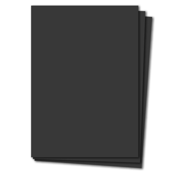 50 Blatt Tonkarton DIN A4 - Schwarz - 240 g/m² dicker Bastelkarton - 21,0 x 29,7 cm Pappe zum basteln für Fotoalbum Menükarte Bedruckbar DIY kreativ sein