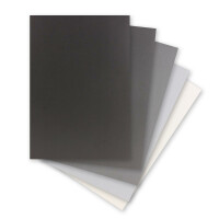 50 Blatt Tonkarton DIN A4 - Bunt 5 Farben Dunkel - 220 g/m² dicker Bastelkarton - 21,0 x 29,7 cm Pappe zum basteln für Fotoalbum Menükarte Bedruckbar DIY kreativ sein