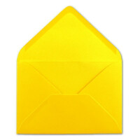 75 DIN B6 Briefumschläge Honiggelb - 12,5 x 17,5 cm - 80 g/m² Nassklebung Post-Umschläge ohne Fenster für Einladungen - Serie Colours-4-you
