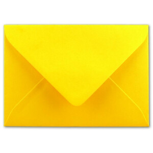 150 DIN B6 Briefumschläge Honiggelb - 12,5 x 17,5 cm - 80 g/m² Nassklebung Post-Umschläge ohne Fenster für Einladungen - Serie Colours-4-you
