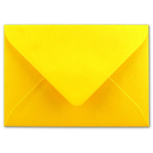 200 DIN B6 Briefumschläge Honiggelb - 12,5 x 17,5 cm - 80 g/m² Nassklebung Post-Umschläge ohne Fenster für Einladungen - Serie Colours-4-you