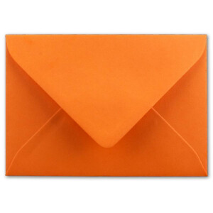 25 DIN B6 Briefumschläge Orange - 12,5 x 17,5 cm - 80 g/m² Nassklebung Post-Umschläge ohne Fenster für Einladungen - Serie Colours-4-you