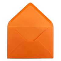 200 DIN B6 Briefumschläge Orange - 12,5 x 17,5 cm - 80 g/m² Nassklebung Post-Umschläge ohne Fenster für Einladungen - Serie Colours-4-you