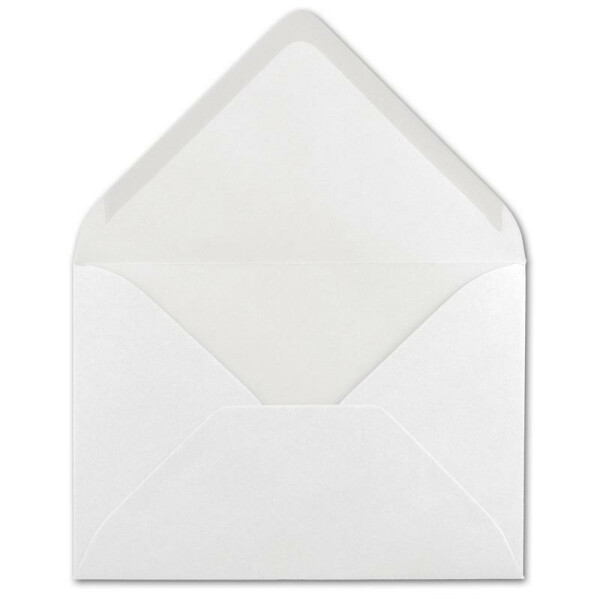 50 DIN B6 Briefumschläge Hochweiß - 12,5 x 17,5 cm - 80 g/m² Nassklebung Post-Umschläge ohne Fenster für Einladungen - Serie Colours-4-you