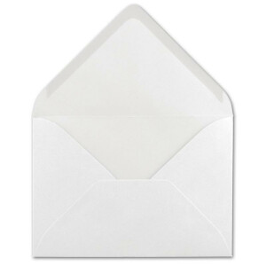 100 DIN B6 Briefumschläge Hochweiß - 12,5 x 17,5 cm - 80 g/m² Nassklebung Post-Umschläge ohne Fenster für Einladungen - Serie Colours-4-you