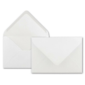 150 DIN B6 Briefumschläge Hochweiß - 12,5 x 17,5 cm - 80 g/m² Nassklebung Post-Umschläge ohne Fenster für Einladungen - Serie Colours-4-you