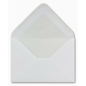 50 DIN B6 Briefumschläge mit Seidenfutter weiß 12,5 x 17,6 cm  80 g/m² Nassklebung Post-Umschläge ohne Fenster  ideal für Weihnachten Grußkarten Einladungen von Ihrem Glüxx-Agent