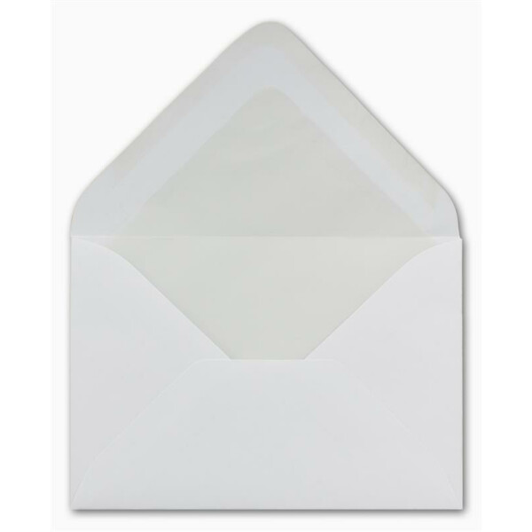 100 DIN B6 Briefumschläge mit Seidenfutter weiß 12,5 x 17,6 cm  80 g/m² Nassklebung Post-Umschläge ohne Fenster  ideal für Weihnachten Grußkarten Einladungen von Ihrem Glüxx-Agent