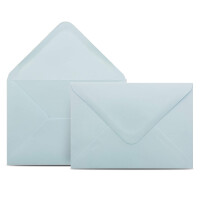 200 Briefumschläge DIN C6 Hellblau Blau - 11,4 x 16,2 cm - Kuverts mit 100 g/m² Nassklebung spitze Klappe - Umschläge ohne Fenster - Colours-4-you