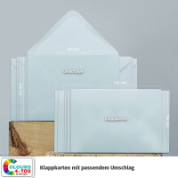 50 Klappkarten mit Umschlägen Set Hellblau - DIN A6 Blanko Doppelkarten 14,8 x 21 cm (160 g/m²) - DIN C6 Umschlag 11,4 x 16,2 cm (100 g/m²) Nassklebung -  Grußkarten Einladungskarten Hochzeit