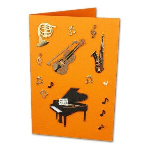25 DIN A6 Faltkarten Orange - Karten zum selbstgestalten 14,8 x 21 cm - Klappkarten mit 160 g/m² - Colours-4-you von Glüxx Agent
