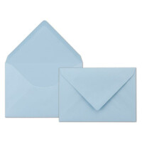 100 DIN C6 Briefumschläge hellblau 11,4 x 16,2 cm 80 g/m² Nassklebung Post-Umschläge ohne Fenster  ideal für Weihnachten Grußkarten Einladungen von Ihrem Glüxx-Agent