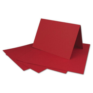1000 DIN A6 Faltkarten Kirschrot - Karten zum selbstgestalten 14,8 x 21 cm - Klappkarten mit 160 g/m² - Colours-4-you von Glüxx Agent