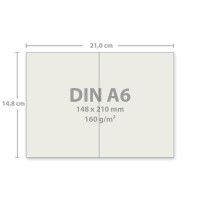 25 DIN A6 Faltkarten Dunkelblau - Karten zum selbstgestalten 14,8 x 21 cm - Klappkarten mit 160 g/m² - Colours-4-you von Glüxx Agent